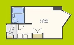 ノイメゾン堀江 3階ワンルームの間取り