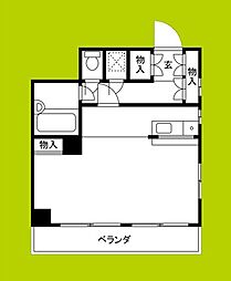 ラ・レジダンス・ド・京橋 8階ワンルームの間取り