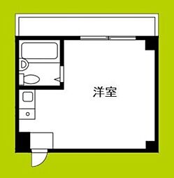 ドリーム大宮 3階ワンルームの間取り