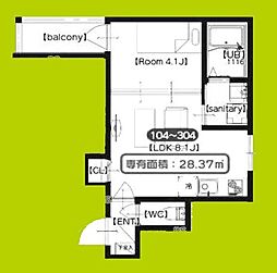 間取図画像 1LDK