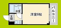 ルネッサンスクレージュ佃 2階ワンルームの間取り