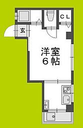 ミヤコハイツ 2階1Kの間取り