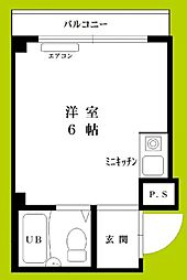 ドリーム大宮 3階ワンルームの間取り