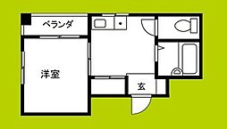 メゾン和光 2階1Kの間取り