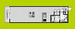 フェリオ南津守 4階1Kの間取り
