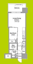 コンフォリア・リヴ東三国駅前ソルテラス 9階1LDKの間取り