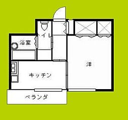 デュウェル東三国 2階1DKの間取り