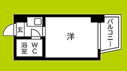 ルネッサンスガーデンヒルズ 11階ワンルームの間取り