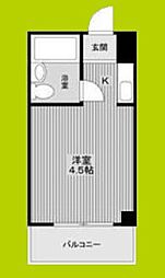 ルネッサンス32番館 3階ワンルームの間取り