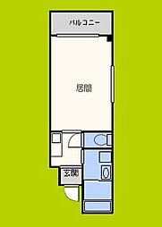 ウィルマンション 3階1Kの間取り