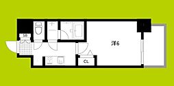 フォーリアライズ難波リアン 6階1Kの間取り