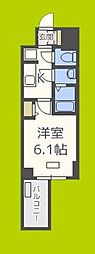 ファステート大阪ドームライズ 5階1Kの間取り