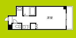 ロイヤルハイム 4階ワンルームの間取り