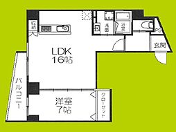(仮称)プレミアム長瀬 1LDKの間取図画像