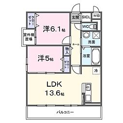 間取図画像 2LDK