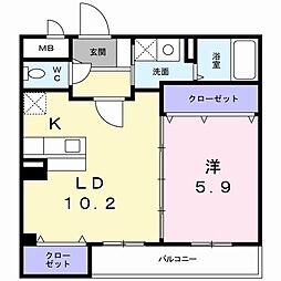 間取図画像 1LDK