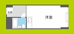 新大阪コーポビアネーズ ワンルームの間取図画像