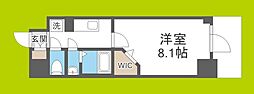 ミラージュパレス大阪ドームProsper 1Kの間取図画像