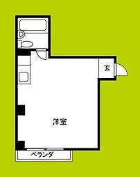 アクティー玉出 ワンルームの間取図画像