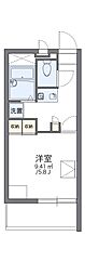 レオパレスクララ九条 1Kの間取図画像