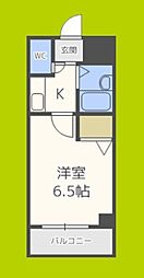 ベルエトワールK 1Kの間取図画像