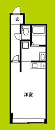 新大阪コーポビアネーズ ワンルームの間取図画像