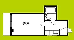 ハイツ材木町 1DKの間取図画像