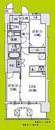 スプランディッドあびこ駅前DUE 2LDKの間取図画像