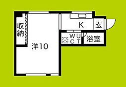西村ビル ワンルームの間取図画像