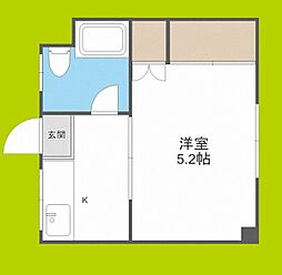 翠連マンション 1Kの間取図画像