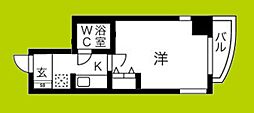 オーキッド・ヴィラ 1Kの間取図画像