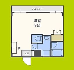 レガーレ長居公園 ワンルームの間取図画像