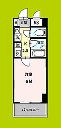 ラフェリオ新深江 1Kの間取図画像