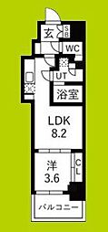 ミラージュパレス本町Depart 1LDKの間取図画像