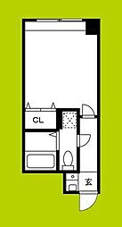 ステュディオ新御堂 1Kの間取図画像