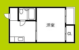 シティコーポアビコ 1Kの間取図画像