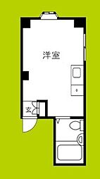 ジェイ・プライド東小橋 ワンルームの間取図画像