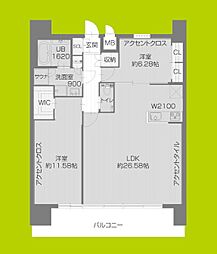 プレジオ北浜 2LDKの間取図画像