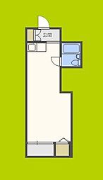 リトル・アーバン ワンルームの間取図画像