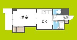 上新庄駅前グランドハイツ北 1DKの間取図画像