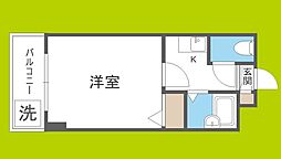M'プラザ城東 1Kの間取図画像