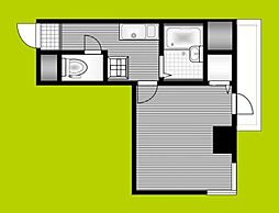 グランメール 1Kの間取図画像