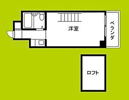 大阪珈琲会館 1Kの間取図画像