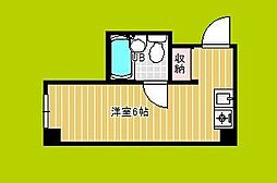 堀江グリーンハイツ ワンルームの間取図画像
