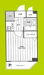 ベルエトワールK 1Kの間取図画像
