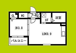 Torrie友井 1LDKの間取図画像