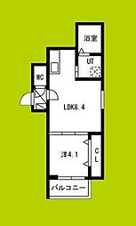 Torrie友井 1LDKの間取図画像