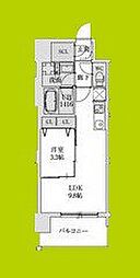 スプランディッド大阪EAST 1LDKの間取図画像