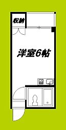 リビエール今里 ワンルームの間取図画像