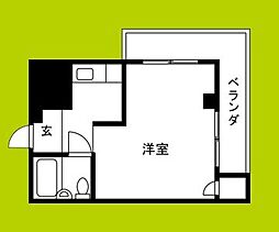 マンション5番館 1Kの間取図画像